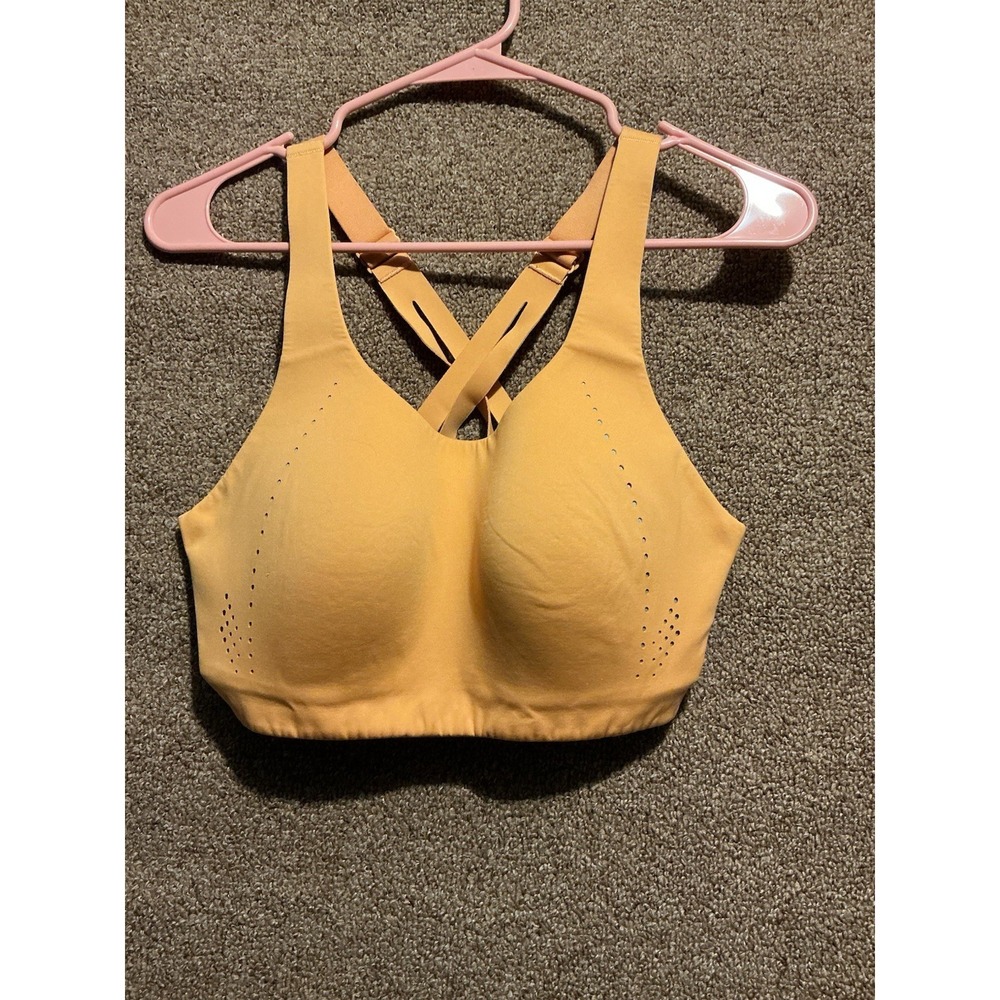 Lululemon Air Support Sport Bra‎ 34DD Yellow Ochre